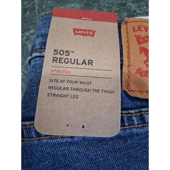 Men’s Essential Levi’s 505 Straight Fit Jeans Brand New With Tags 36X30 Stretch - Picture 3 of 9